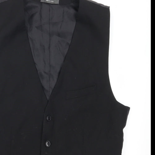 Primark Mens Black   Jacket Waistcoat Size M