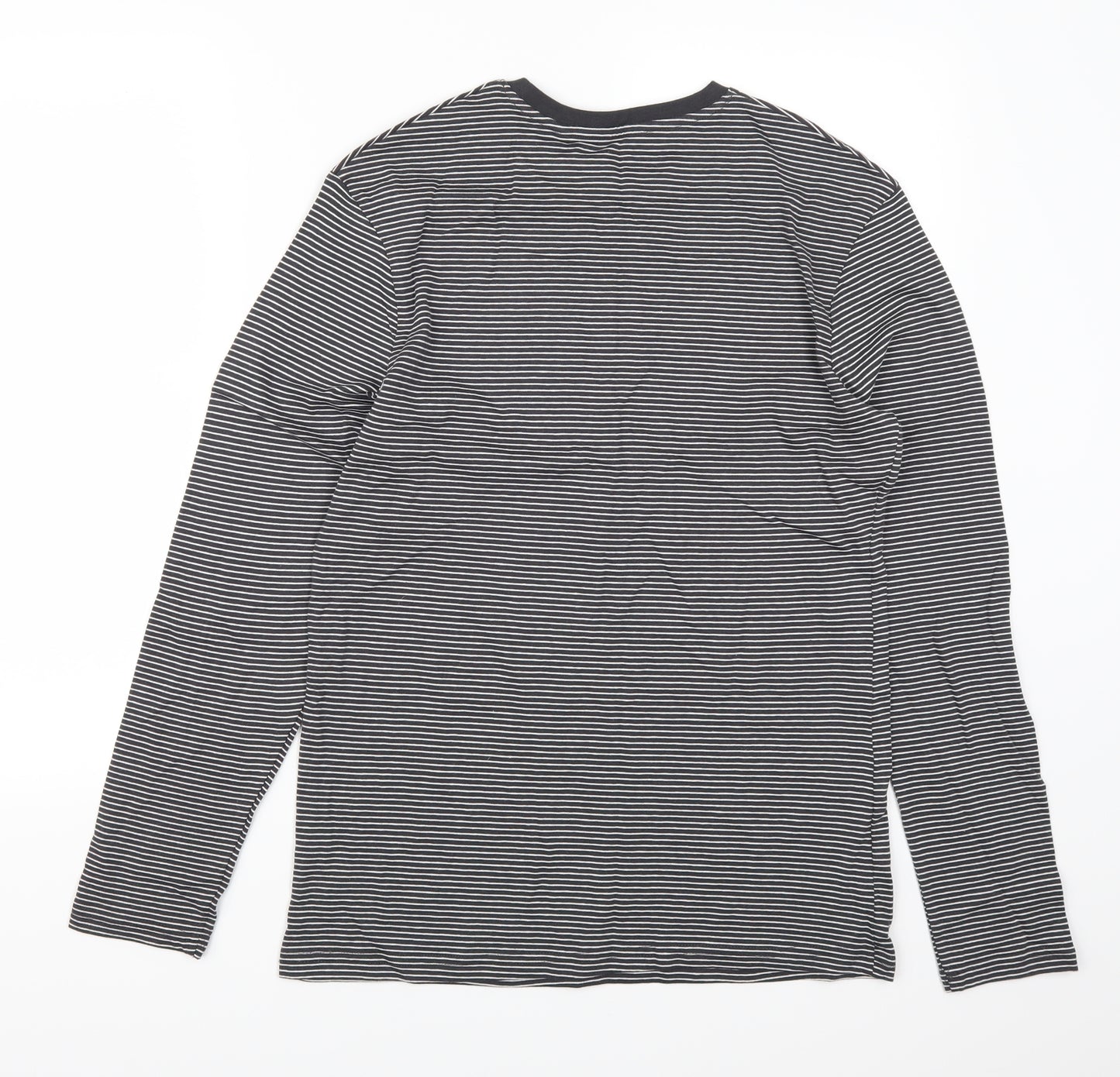 TU Mens Grey Striped   T-Shirt Size S