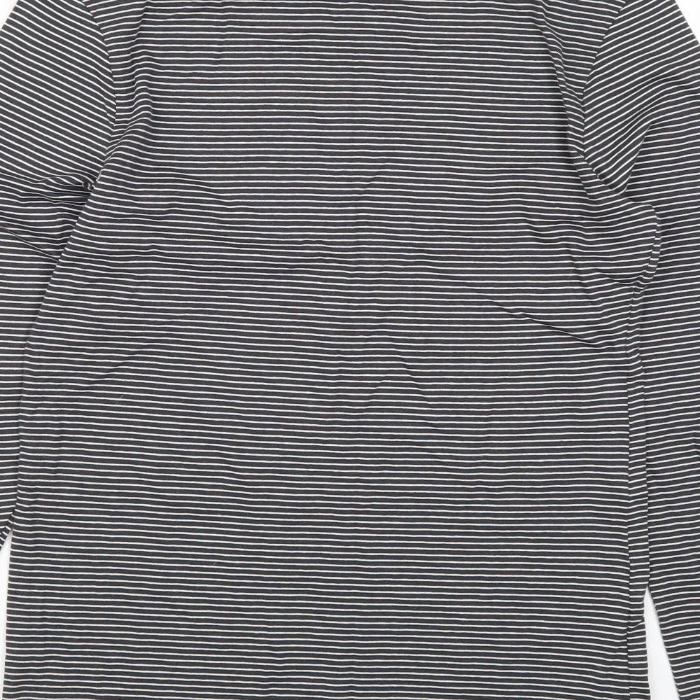 TU Mens Grey Striped   T-Shirt Size S
