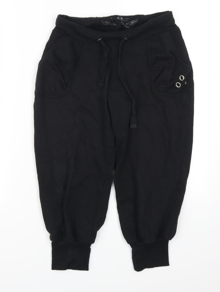 Denim Co Womens Black Sweatpants Trousers Size 8