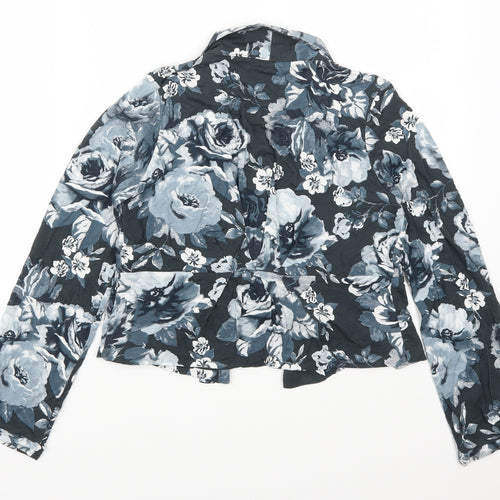 NEXT Girls Blue Floral  Cardigan Jumper Size 12 Years