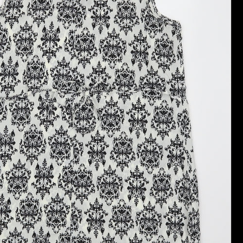 Peacocks Womens White Batik  Sheath  Size M