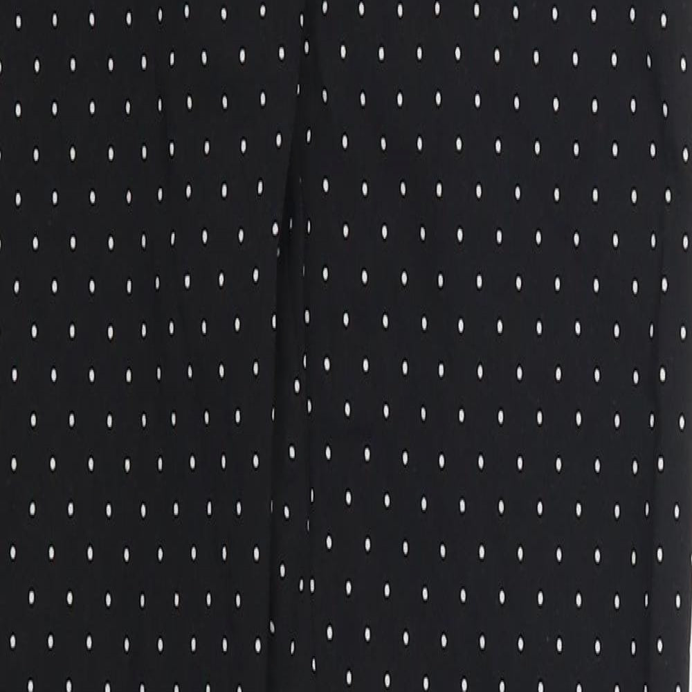 Primark Womens Black Polka Dot  Trousers  Size 8 L28 in