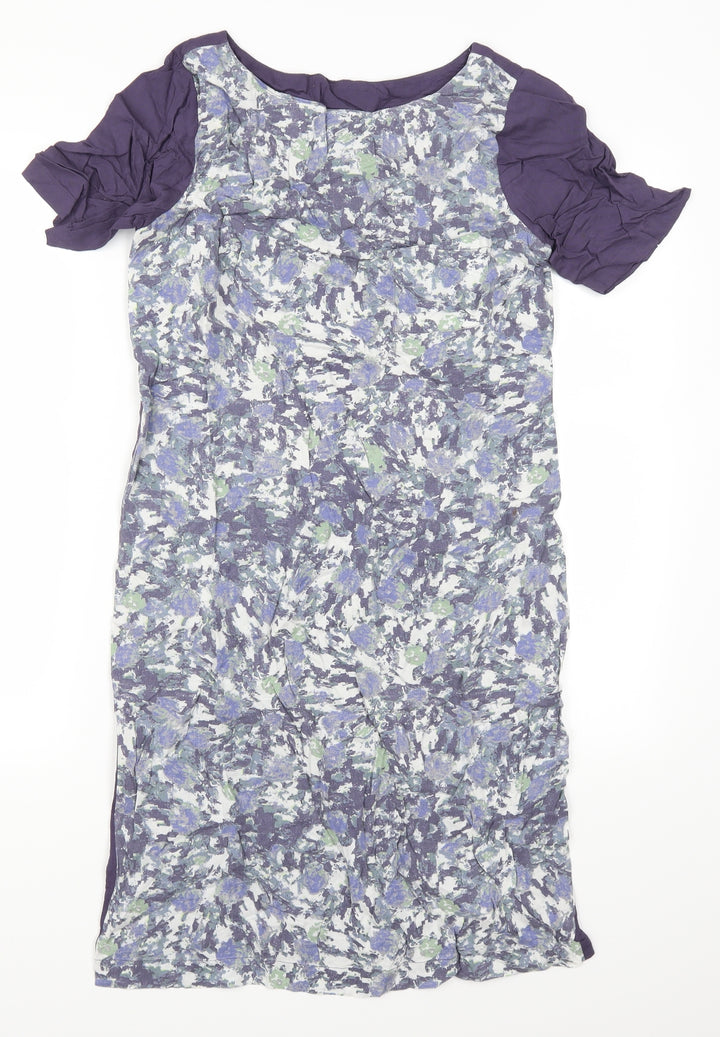 Preworn Womens Purple Geometric  Sheath  Size 8