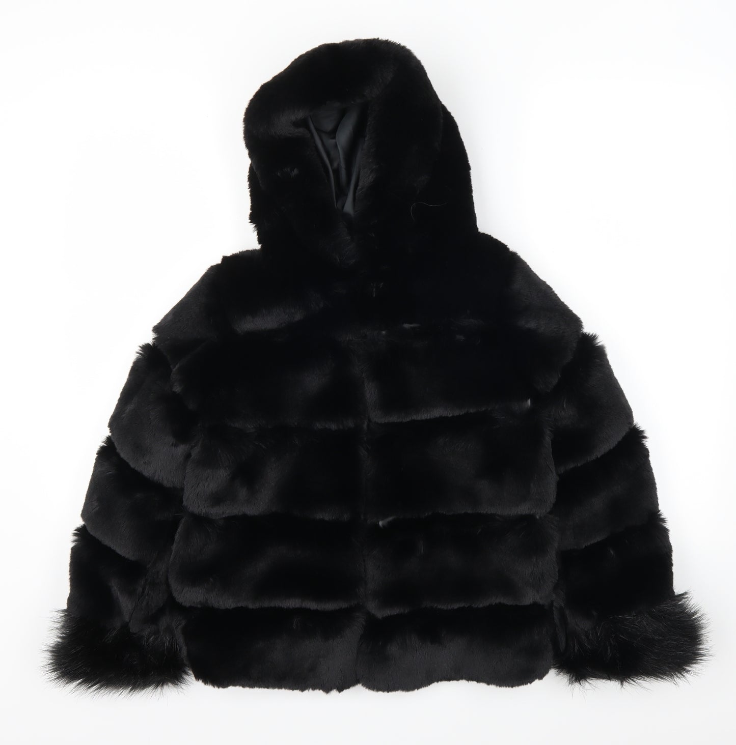 Fashion Girls Black   Overcoat Coat Size 12 Years
