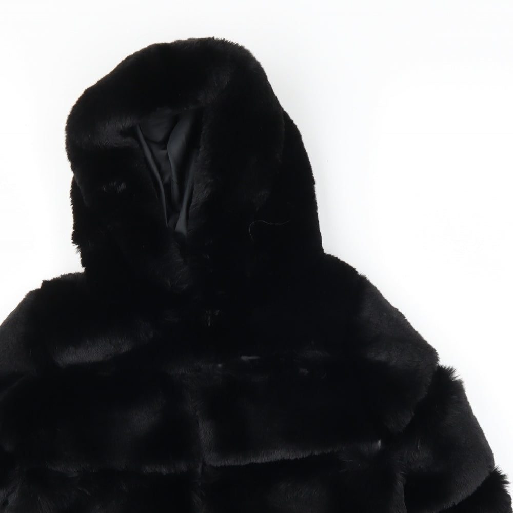 Fashion Girls Black   Overcoat Coat Size 12 Years