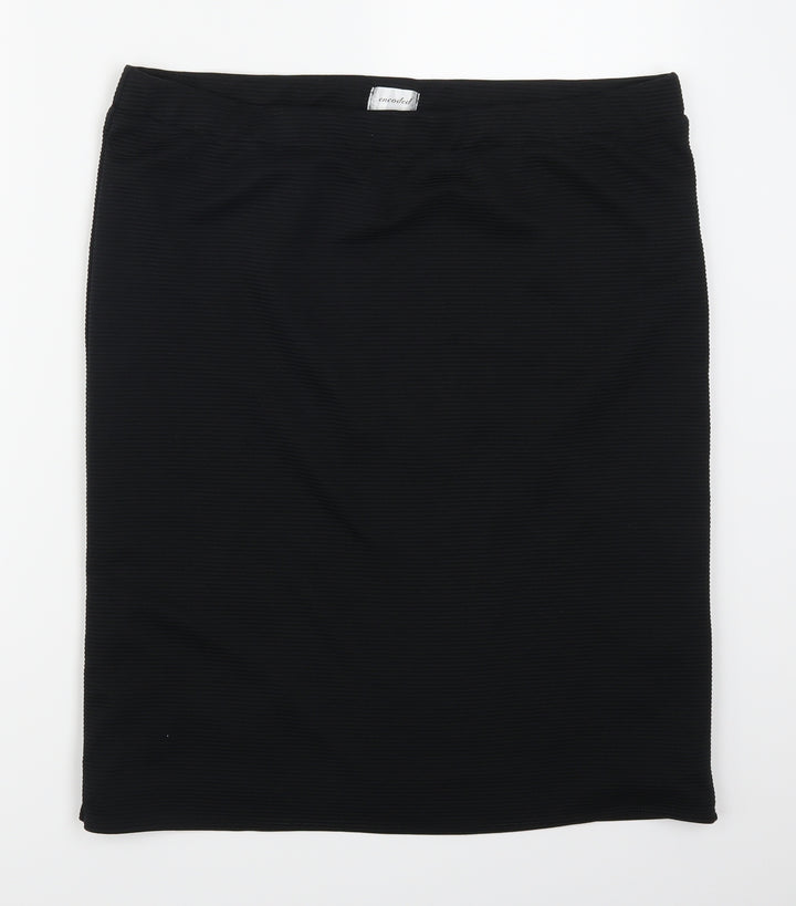 Encoded Womens Black Straight & Pencil Skirt Size 36