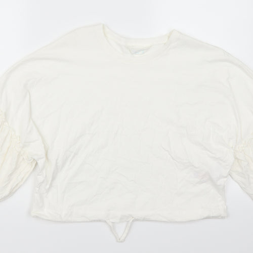 Primark Womens White   Pullover Sweatshirt Size 10