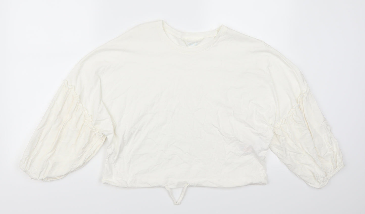 Primark Womens White   Pullover Sweatshirt Size 10
