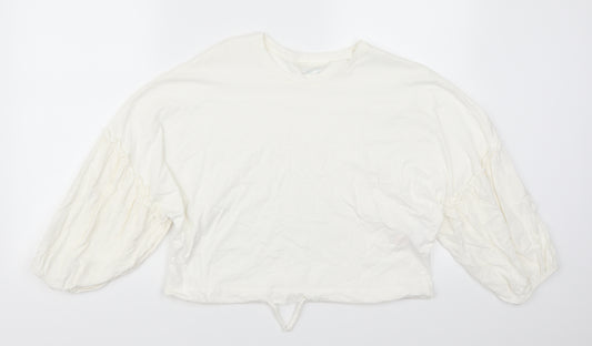 Primark Womens White   Pullover Sweatshirt Size 10