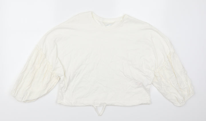 Primark Womens White   Pullover Sweatshirt Size 10