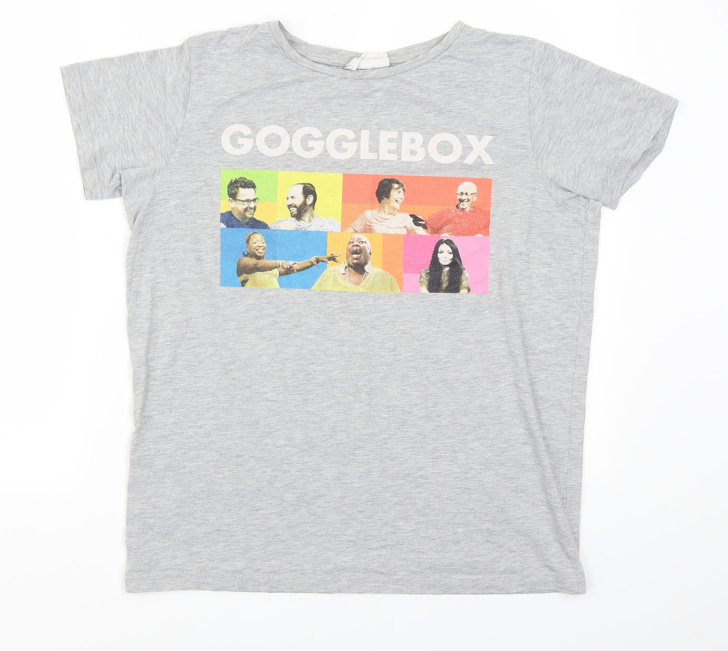 Gogglebox Womens Grey   Basic T-Shirt Size 12  - Gogglebox