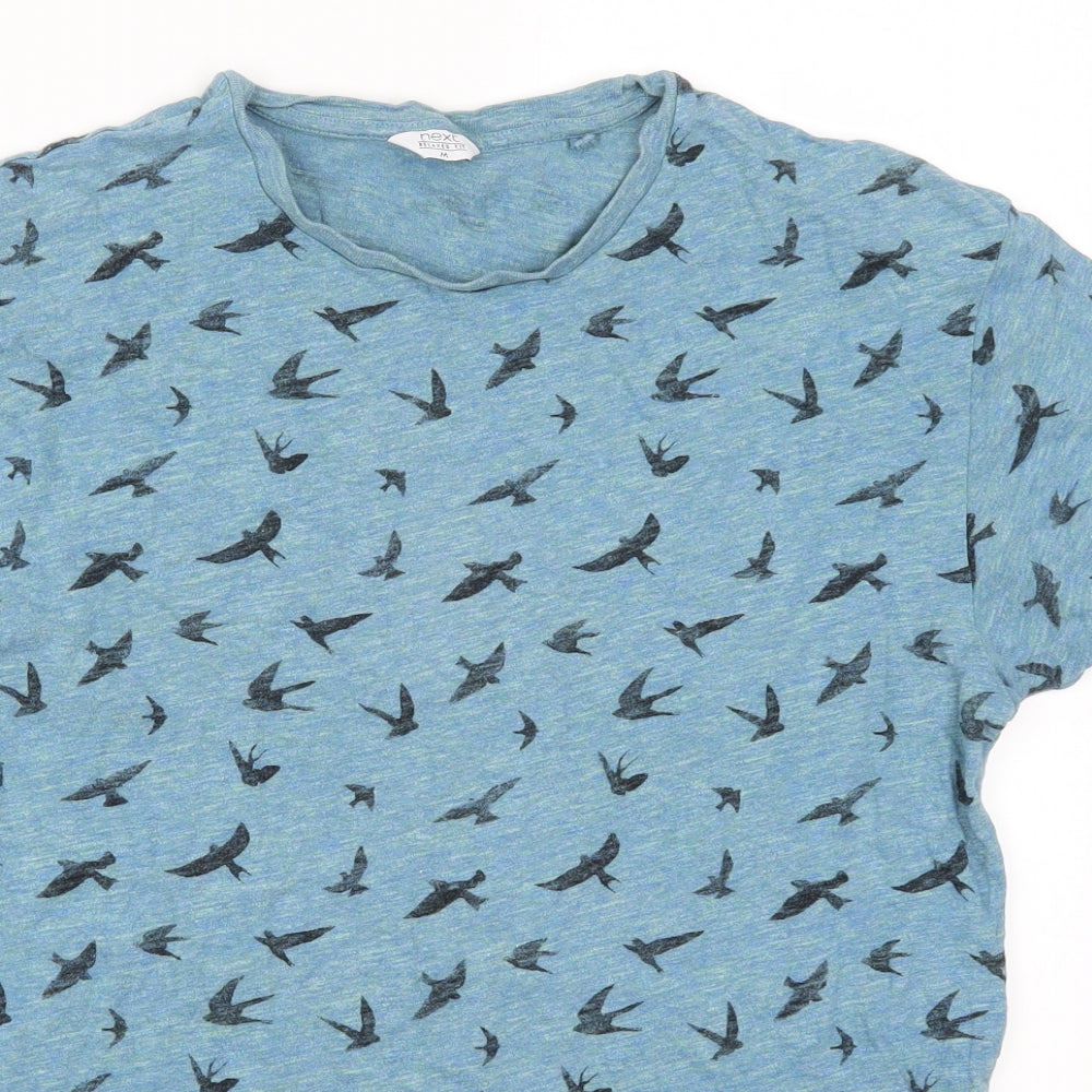NEXT Mens Blue Animal Print   T-Shirt Size M