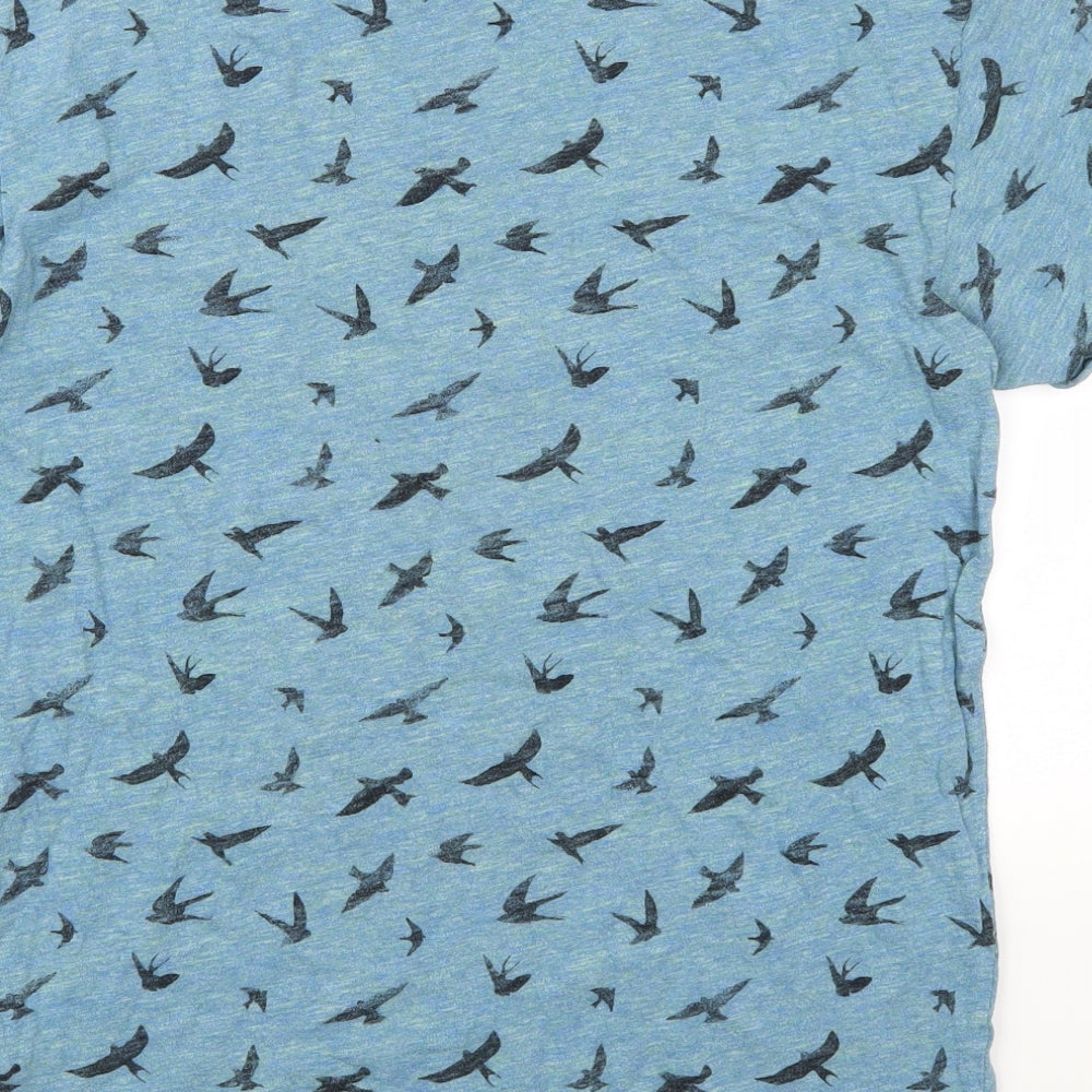 NEXT Mens Blue Animal Print   T-Shirt Size M