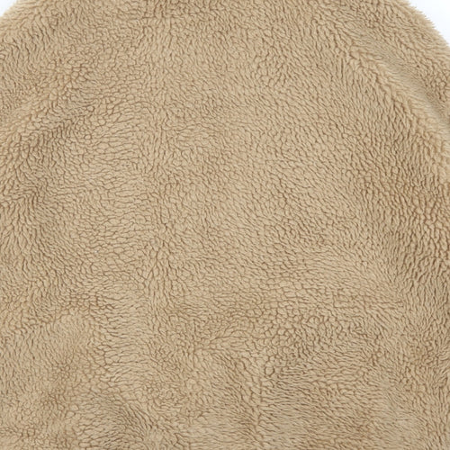 New Look Womens Beige  Fleece Overcoat Coat Size 8