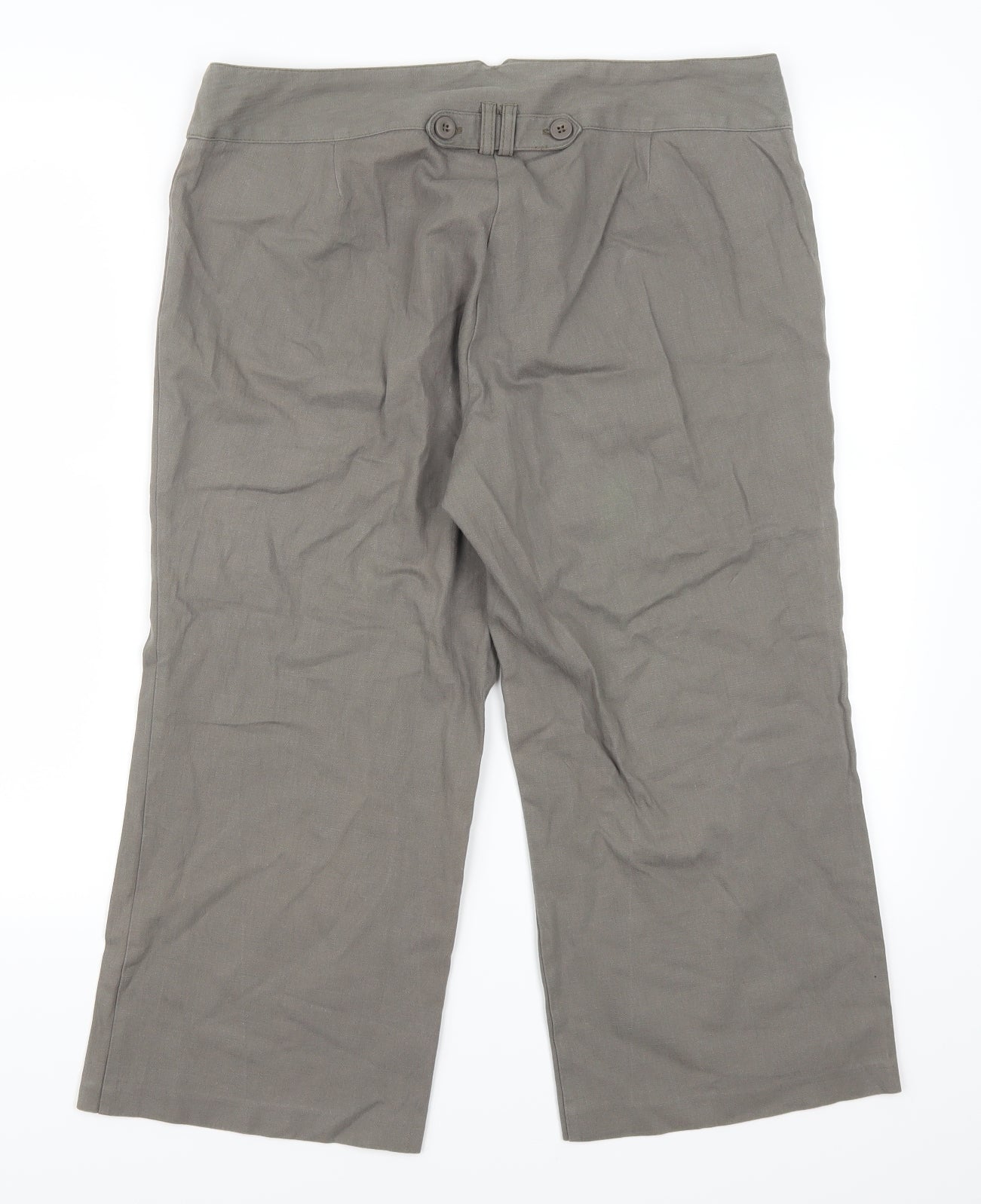 Dorothy Perkins Womens Grey   Cropped Trousers Size 14 L20 in