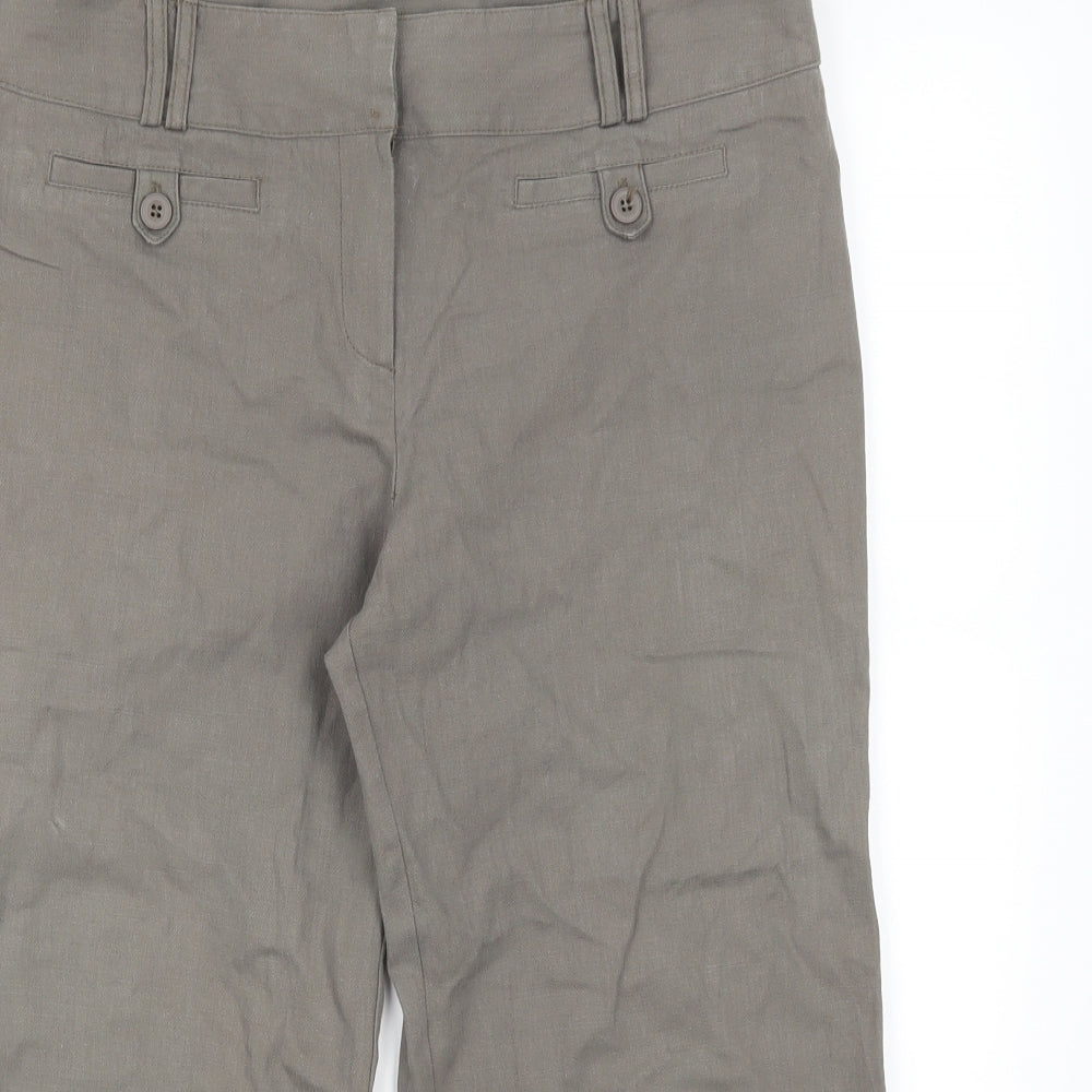 Dorothy Perkins Womens Grey   Cropped Trousers Size 14 L20 in