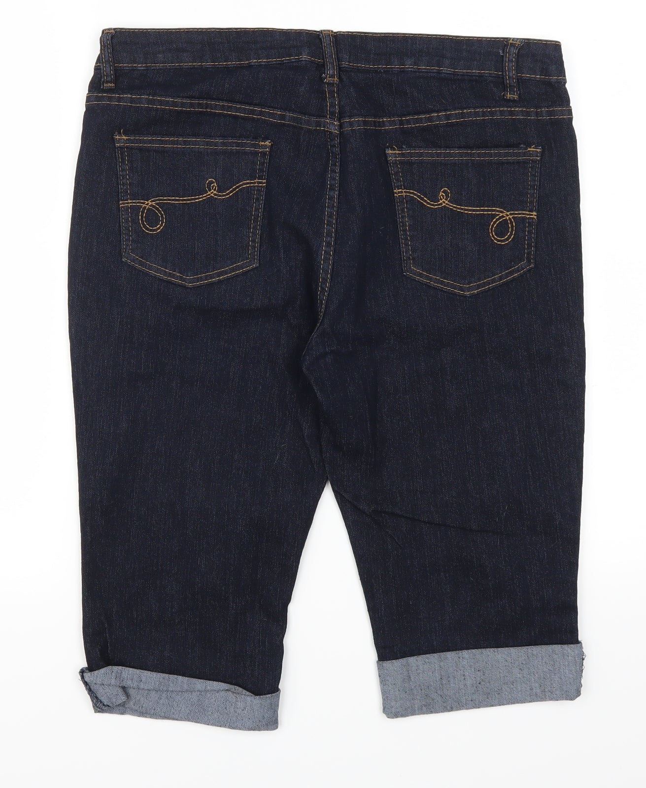 Denim Co Womens Blue  Denim Cropped Jeans Size 14