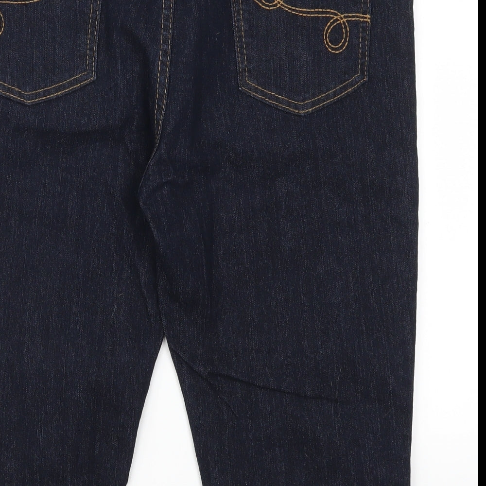 Denim Co Womens Blue  Denim Cropped Jeans Size 14