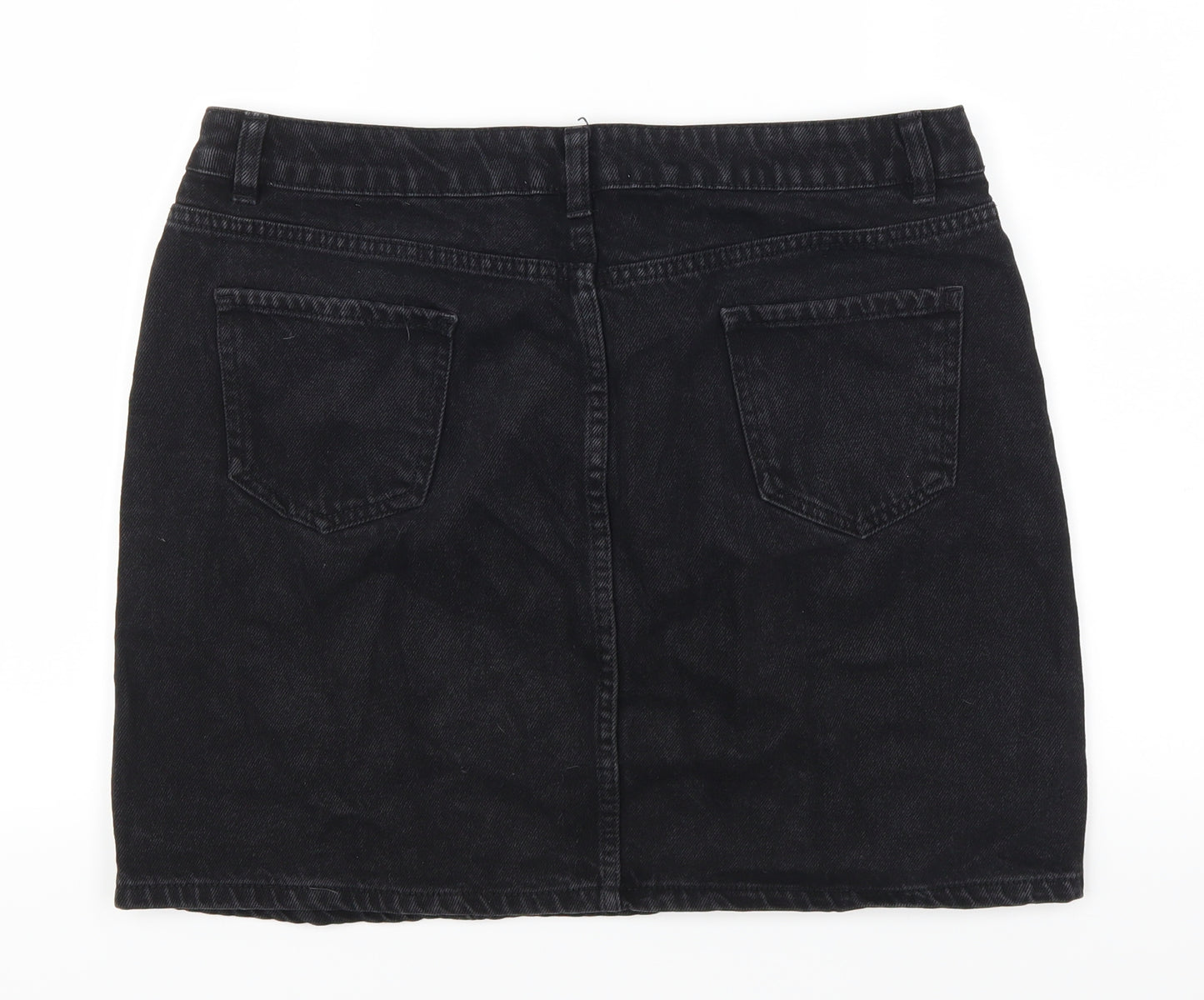 New Look Womens Black  Denim A-Line Skirt Size 14