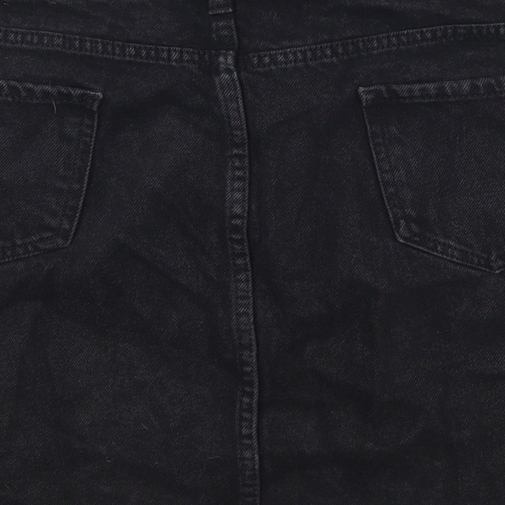 New Look Womens Black  Denim A-Line Skirt Size 14