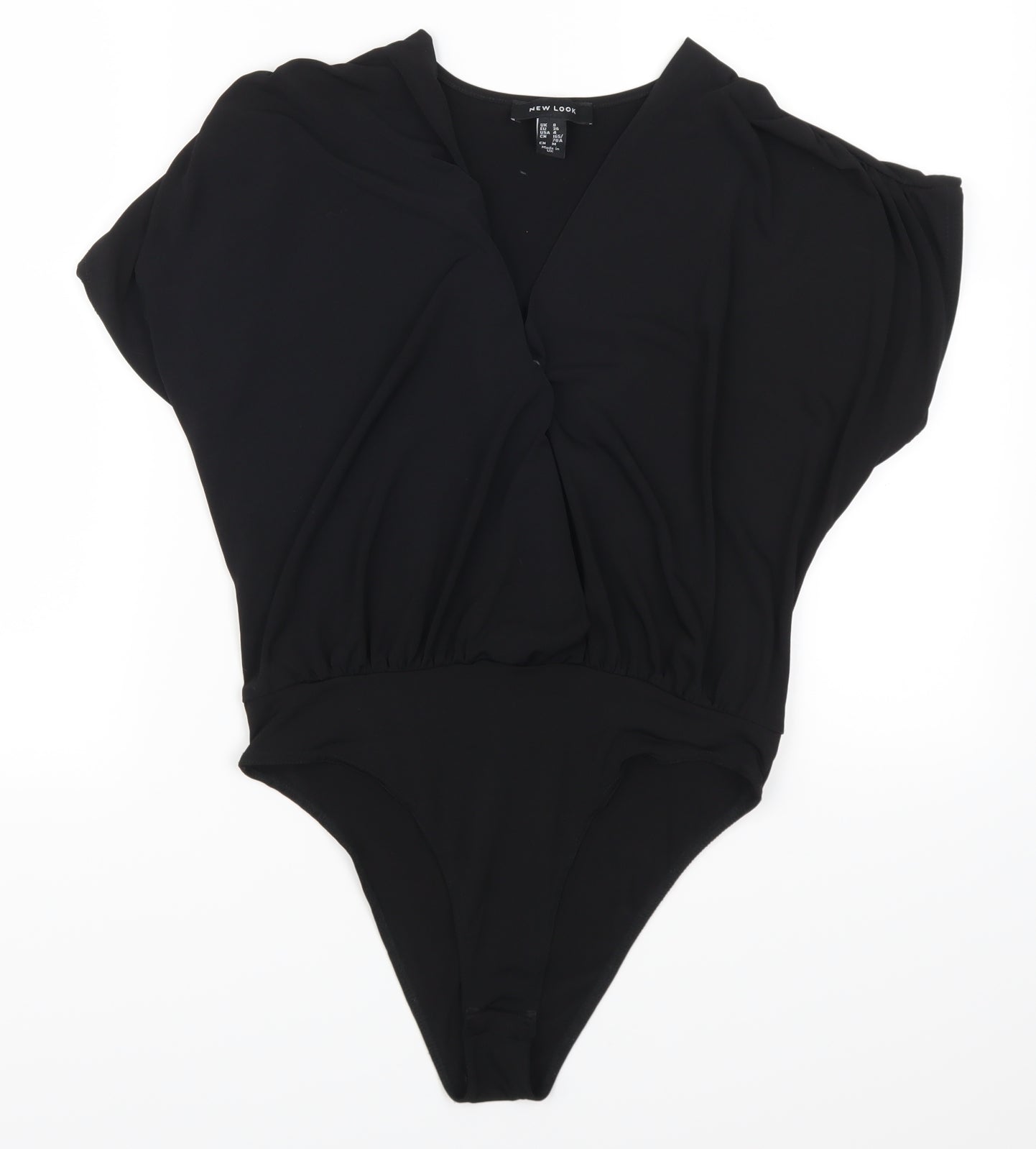 New Look Womens Black   Basic T-Shirt Size 8  - Body Suit