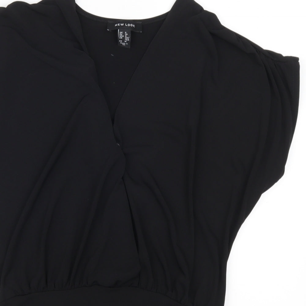 New Look Womens Black   Basic T-Shirt Size 8  - Body Suit