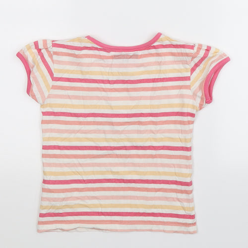 In Extenso Girls Multicoloured Striped  Basic T-Shirt Size 7-8 Years