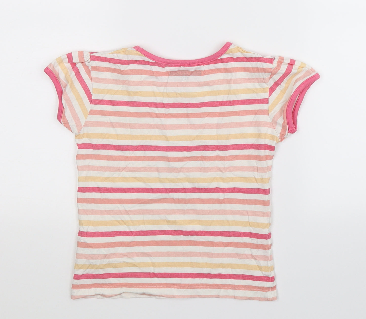 In Extenso Girls Multicoloured Striped  Basic T-Shirt Size 7-8 Years