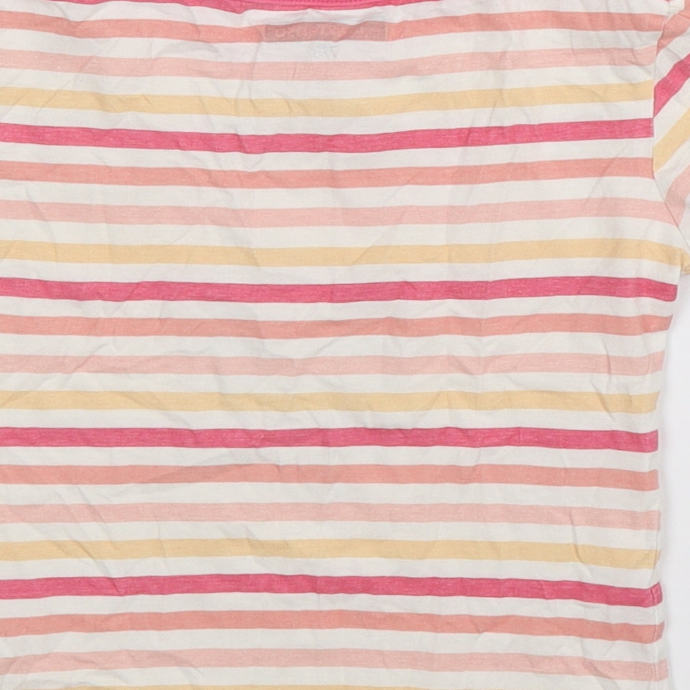 In Extenso Girls Multicoloured Striped  Basic T-Shirt Size 7-8 Years