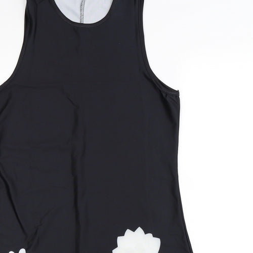 Preworn Womens Black Floral  Fit & Flare  Size L