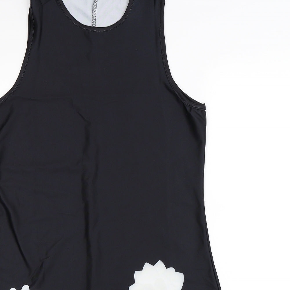 Preworn Womens Black Floral  Fit & Flare  Size L