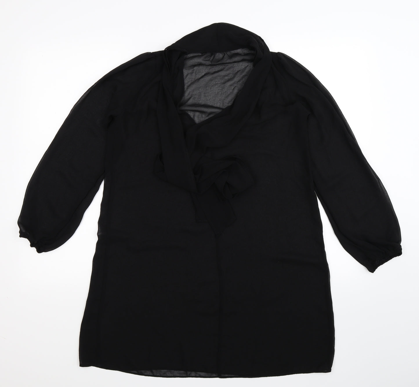 Preworn Womens Black   Basic Blouse Size 16
