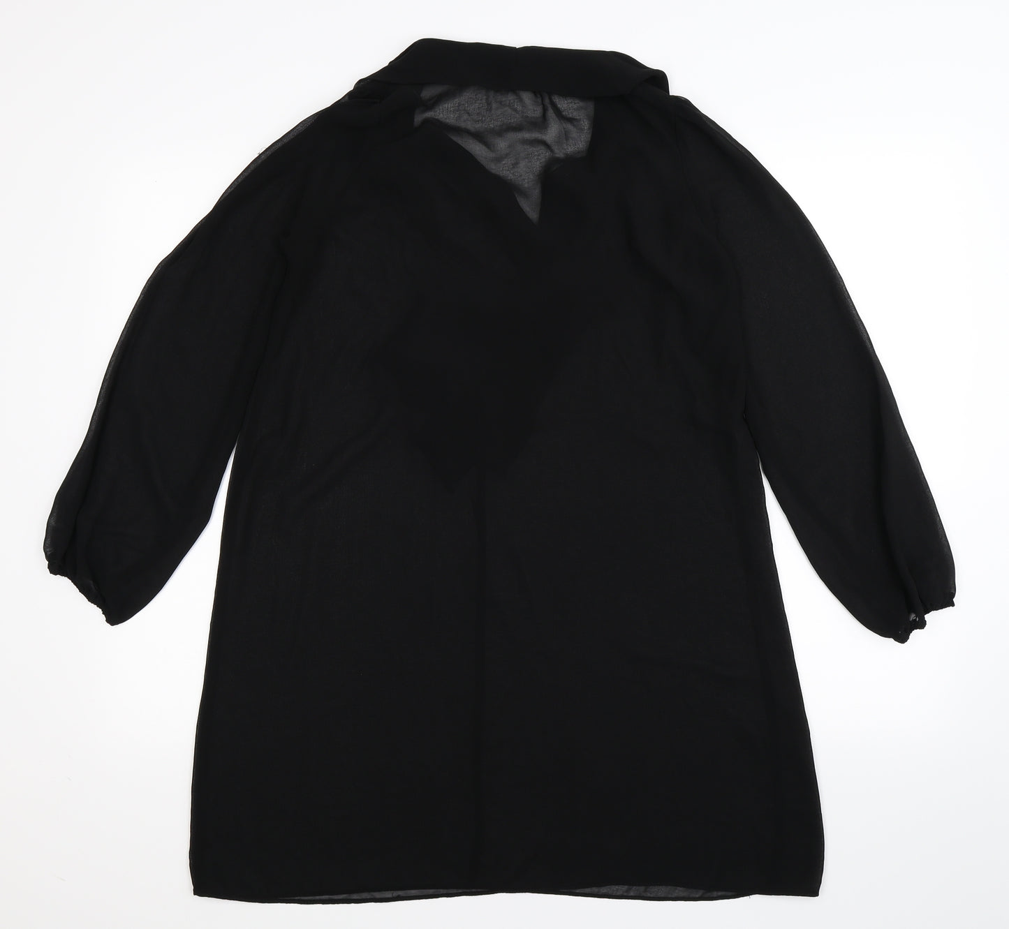 Preworn Womens Black   Basic Blouse Size 16