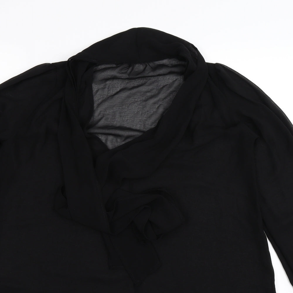 Preworn Womens Black   Basic Blouse Size 16