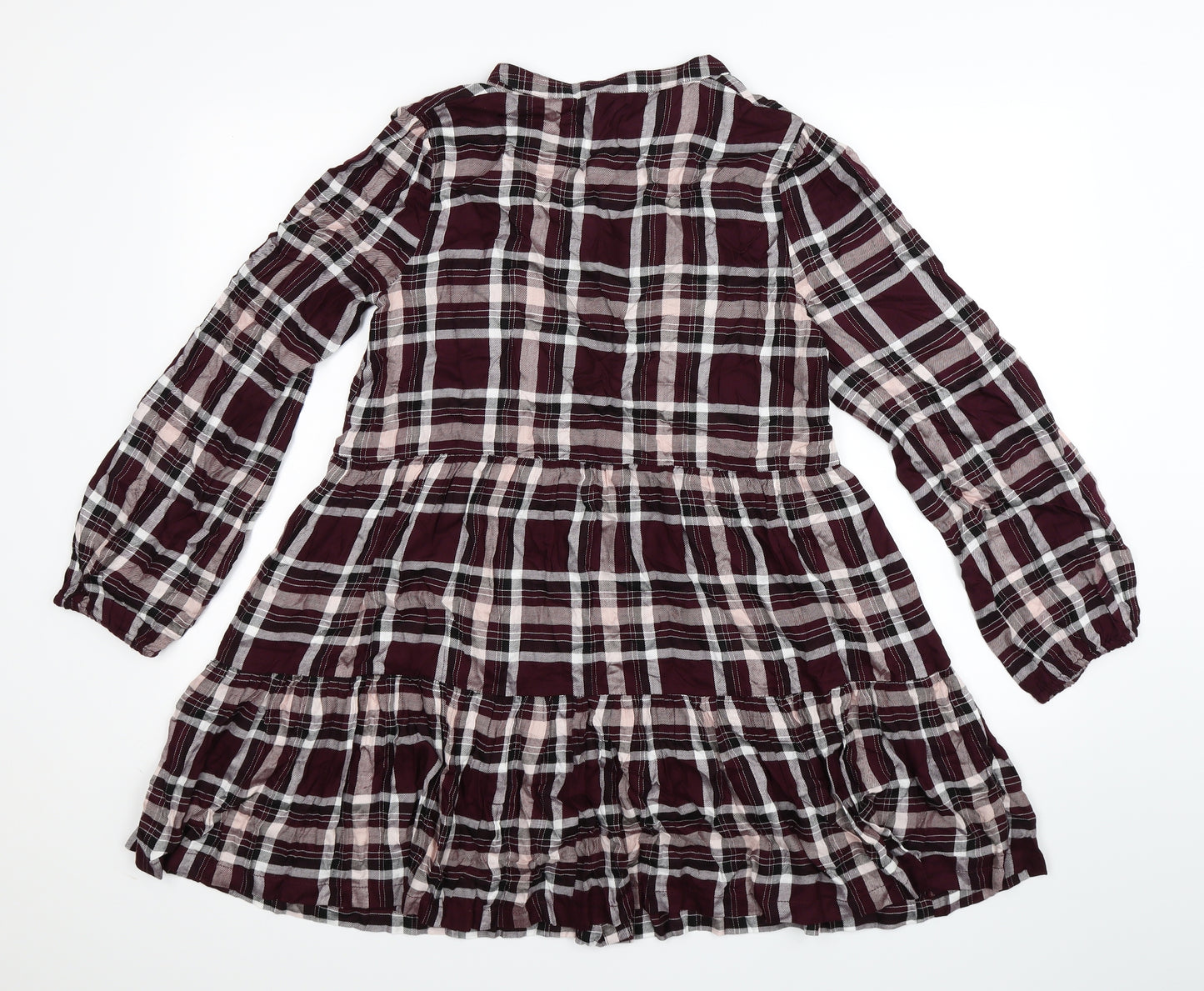 George Womens Brown Check  Shirt Dress  Size 10