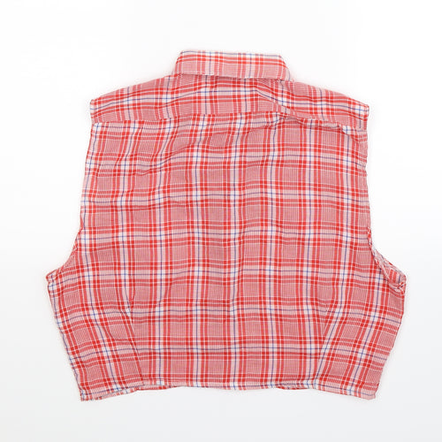 Loving youth Girls Red Check  Basic Button-Up Size L