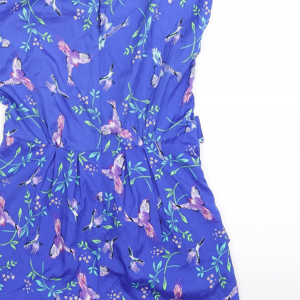Atmosphere Womens Blue Floral  Playsuit One-Piece Size 8 L4 in