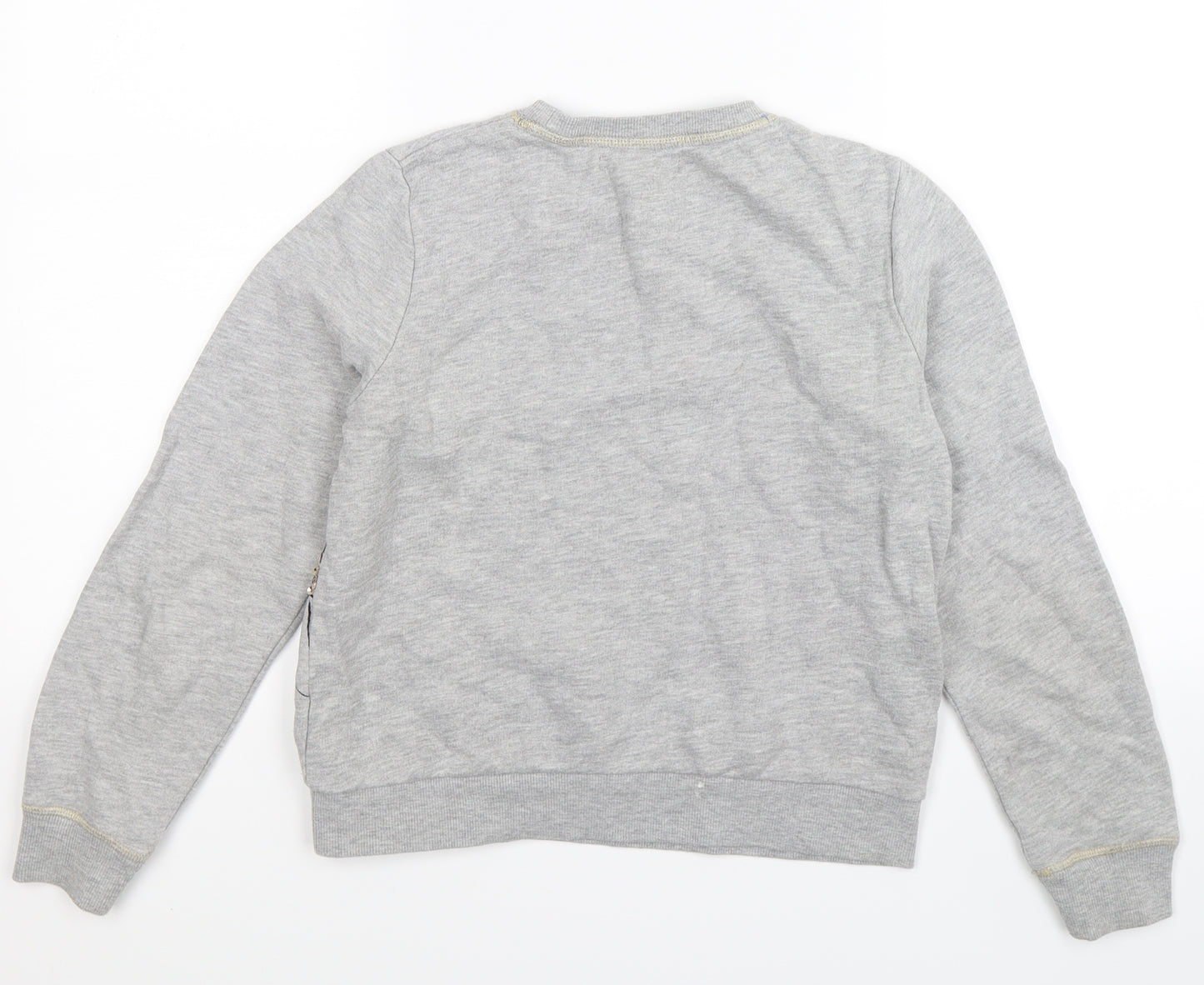 Marks and Spencer Girls Grey   Pullover Sweatshirt Size 10-11 Years
