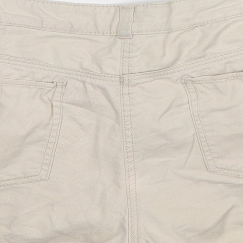 H&M Womens Beige  Denim Hot Pants Shorts Size 12