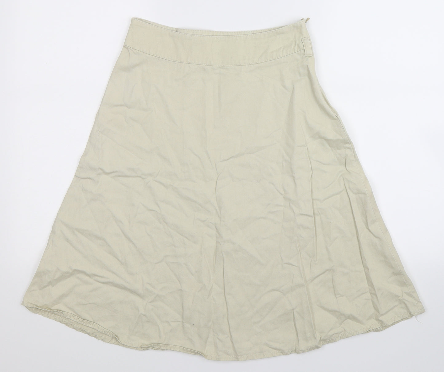 River Island Womens Beige  Denim A-Line Skirt Size 8