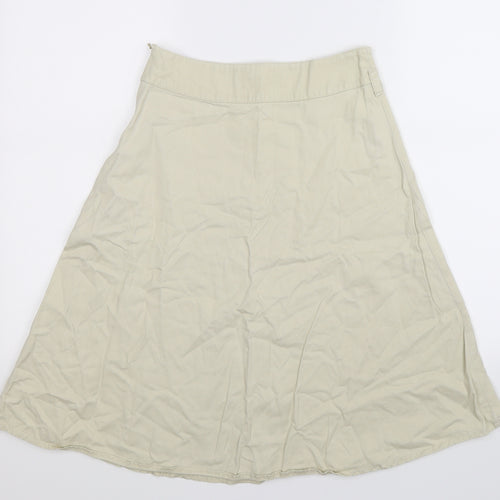 River Island Womens Beige  Denim A-Line Skirt Size 8