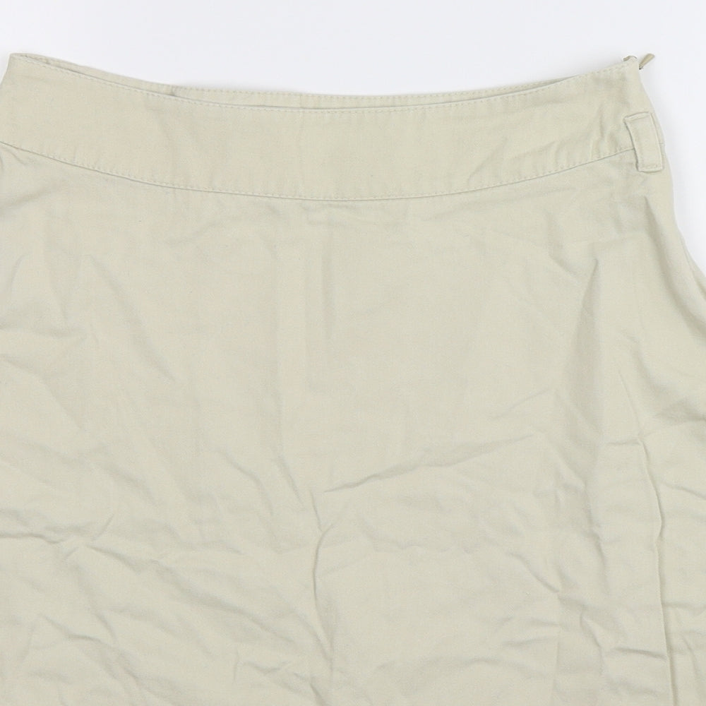 River Island Womens Beige  Denim A-Line Skirt Size 8