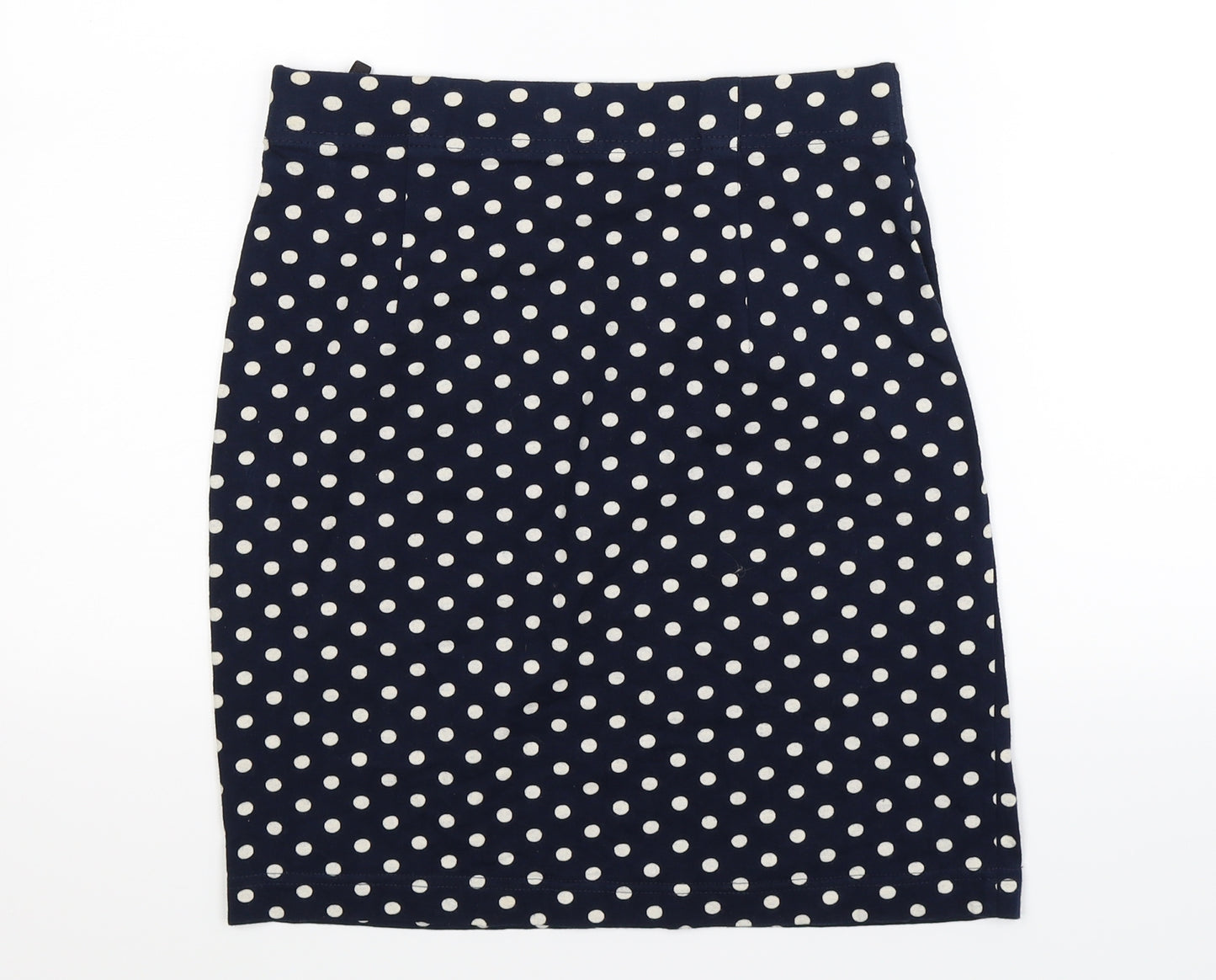 St Michael Womens Blue Polka Dot  Straight & Pencil Skirt Size 10