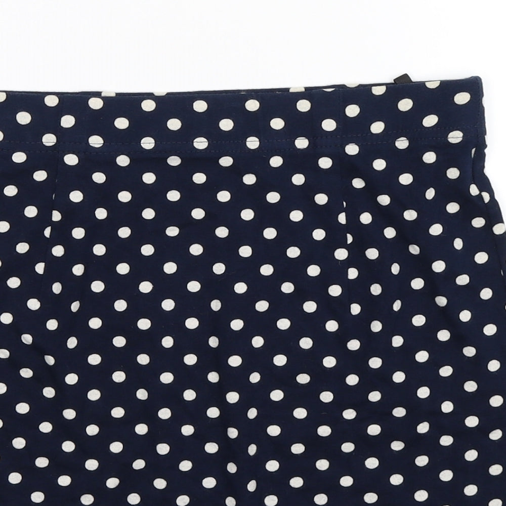 St Michael Womens Blue Polka Dot  Straight & Pencil Skirt Size 10