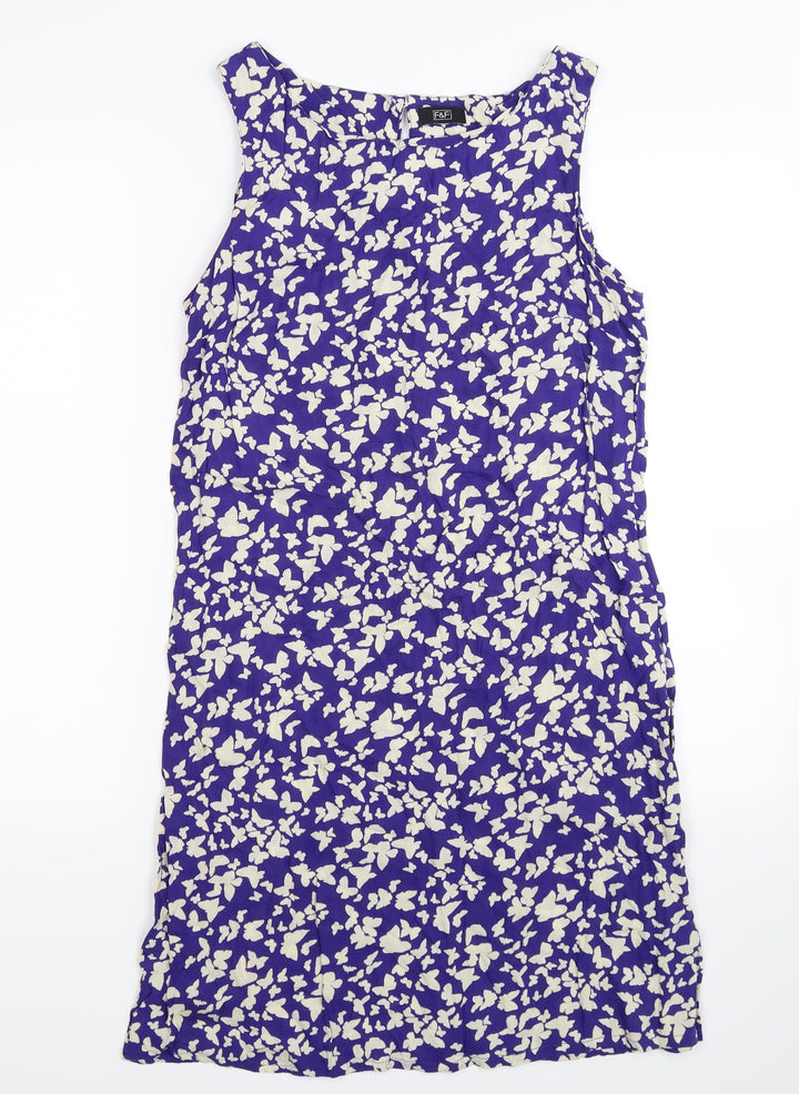 F&F Womens Purple Rayon Bodycon Size 8