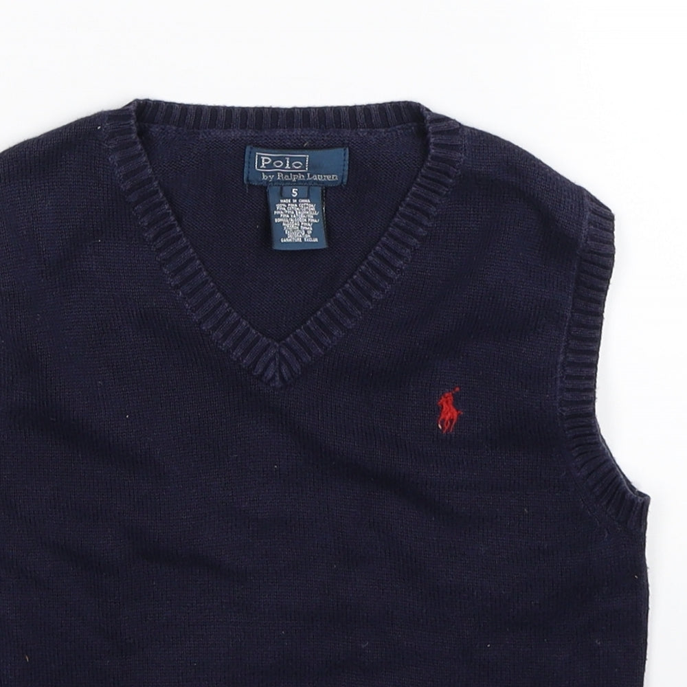 Polo Ralph Lauren Boys Blue  Knit Pullover Jumper Size 5 Years