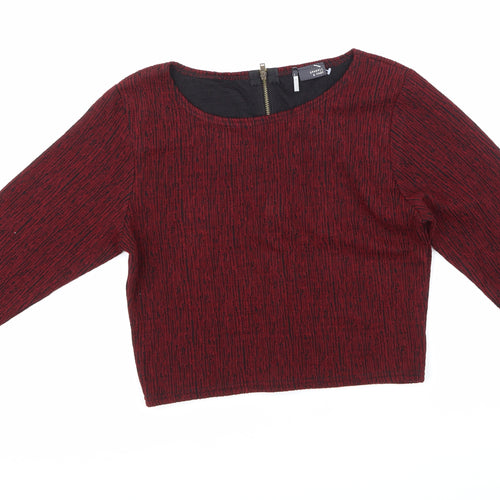 Sparkle & Fade Womens Red   Basic T-Shirt Size L