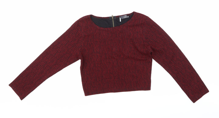 Sparkle & Fade Womens Red Basic T-Shirt Size L