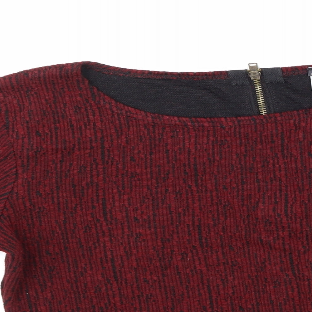 Sparkle & Fade Womens Red   Basic T-Shirt Size L